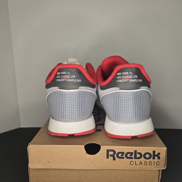 Reebok Classic White and Red Sneakers - Picture 3 of 6